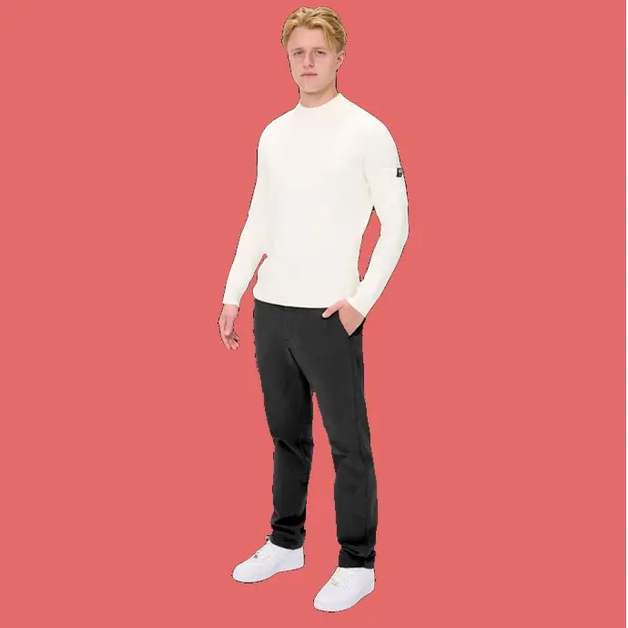 Chino Zwart Heel Voor.webp