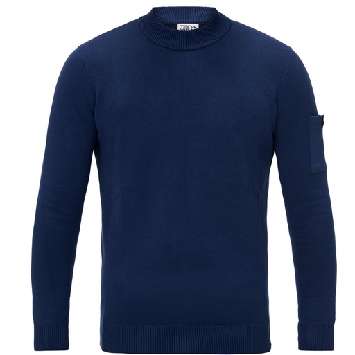 Todavida mockneck pull donkerblauw